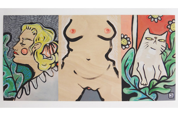 Exposição coletiva intitulada "Between Heart anda Heaven", apresenta os artistas de street art - Berri Blue, Godmess e Hazul.